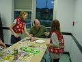 Van helping Kaitlyn and Jessica on picture frame craft